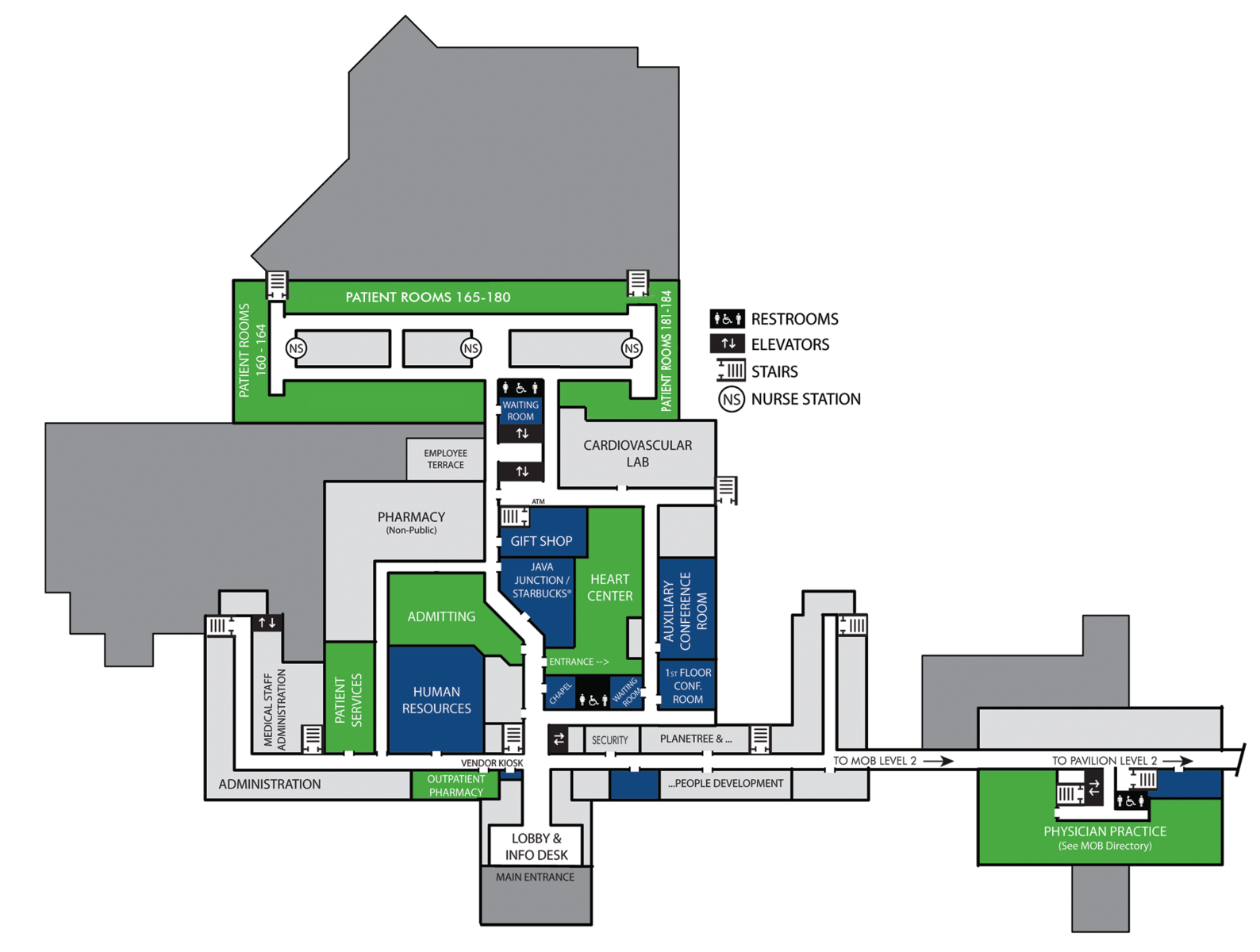 Maury Regional Medical Center First Floor Map