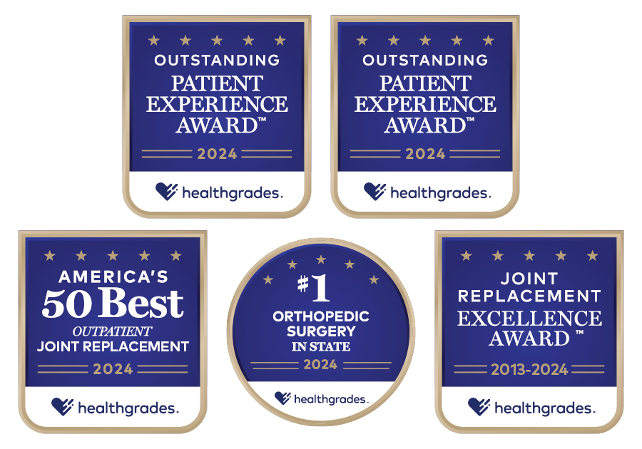 Badges for all MRMC's awards from Healthgrades in 2024.